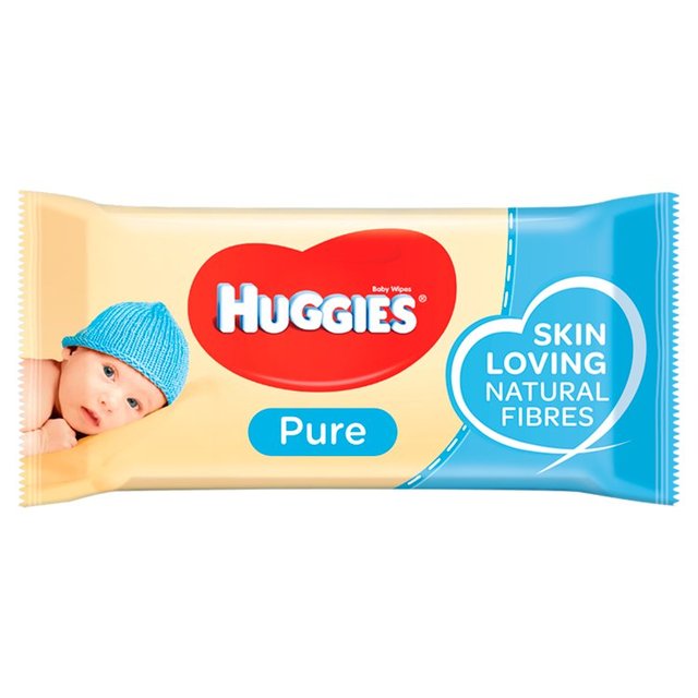 Toallitas Huggies Pure Baby 56 por paquete 