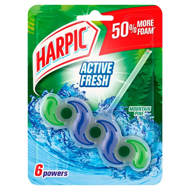 Harpic Fresh Power 6 Rim Block White & Shine Forest Dew Toilet Cleaner 39g