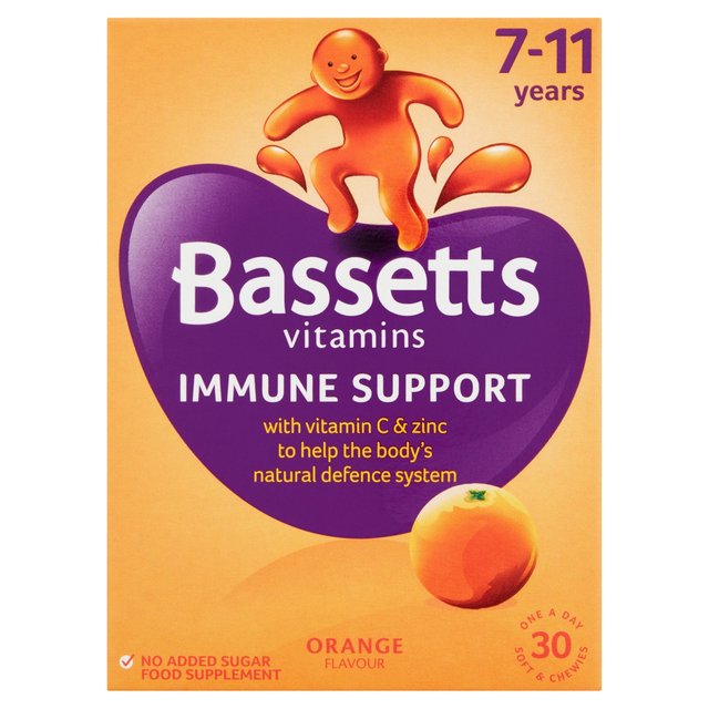 Bassetts Immununterstützung Vitamine, Orange 7-11 Jahre 30 pro Pack