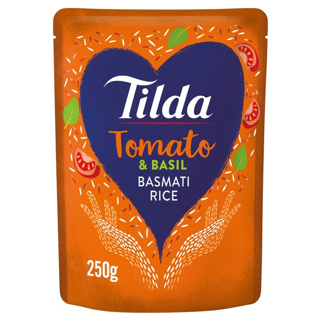 Tilda Microonda de tomate y albahaca Basmati arroz 250g