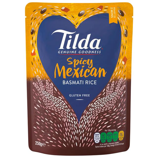 Tilda micro-ondes épicé mexicain basmati riz 250g