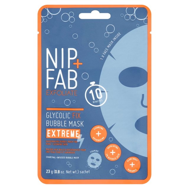 Máscara de burbujas exfoliante glicólica de NIP+FAB