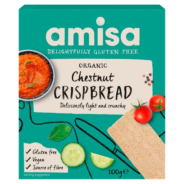 Amisa Organic Gluten Free Chestnut Crispbread 100g