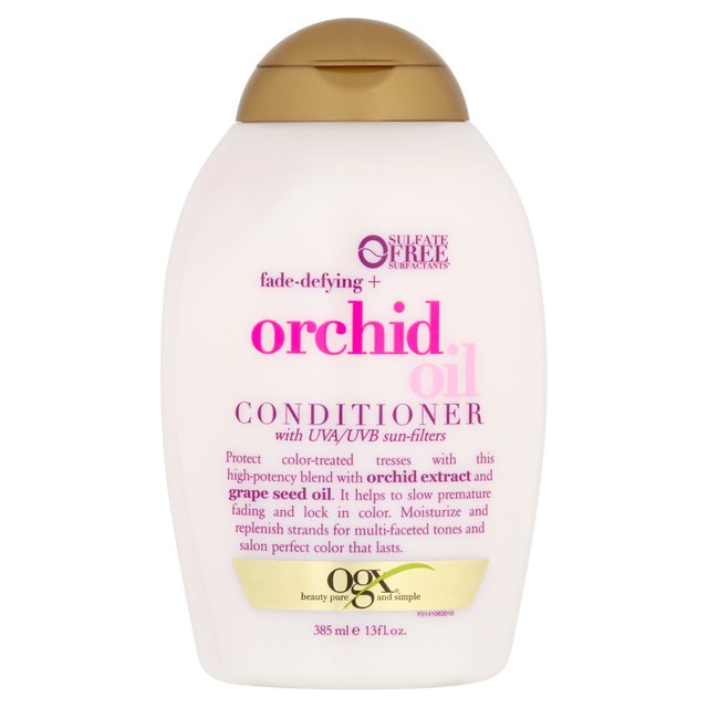 OGX que desafía el desvanecimiento+ acondicionador de pH de aceite de orquídea de orquídea 385ml