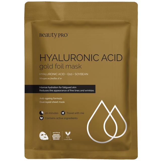 Beautypro ácido hialurónico máscara de aluminio de oro 30g