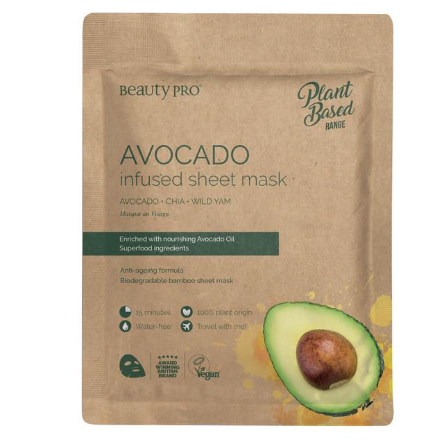 BeautyPro Plant Based Avocado Infused Sheet Mask 22ml