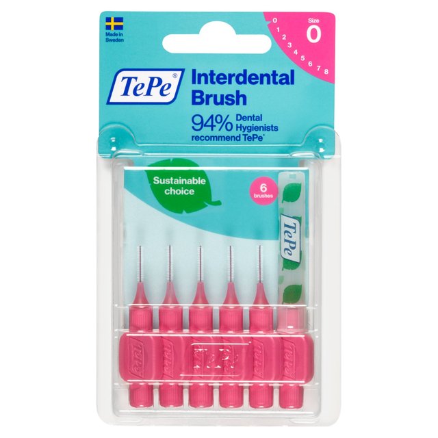 TePe Interdental Brush Pink 0.4mm 6 per pack