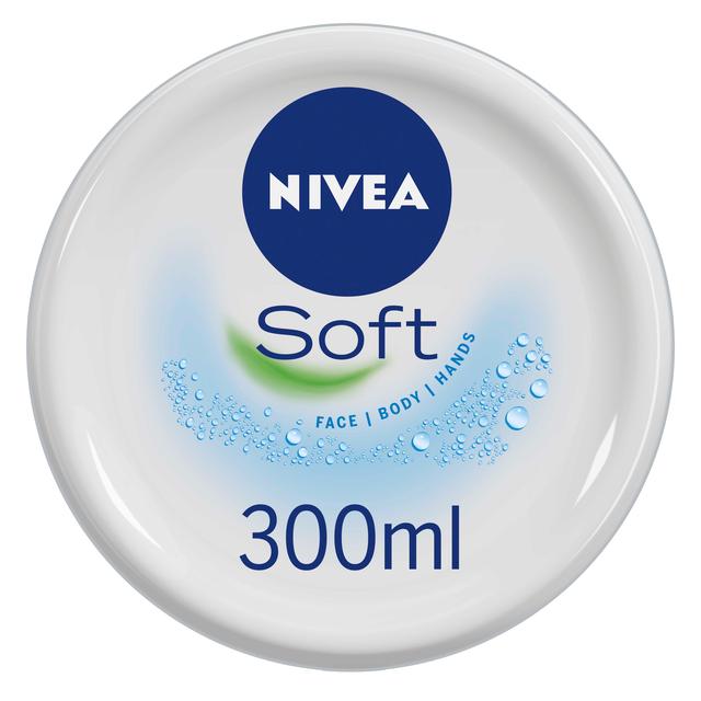 Nivea Soft Hydratrizer Cream for Face Hands & Body for Dry Peau 300 ML