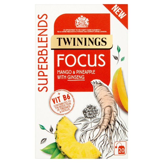 Twinings Superblends Focus avec la mangue et l'ananas 20 par paquet