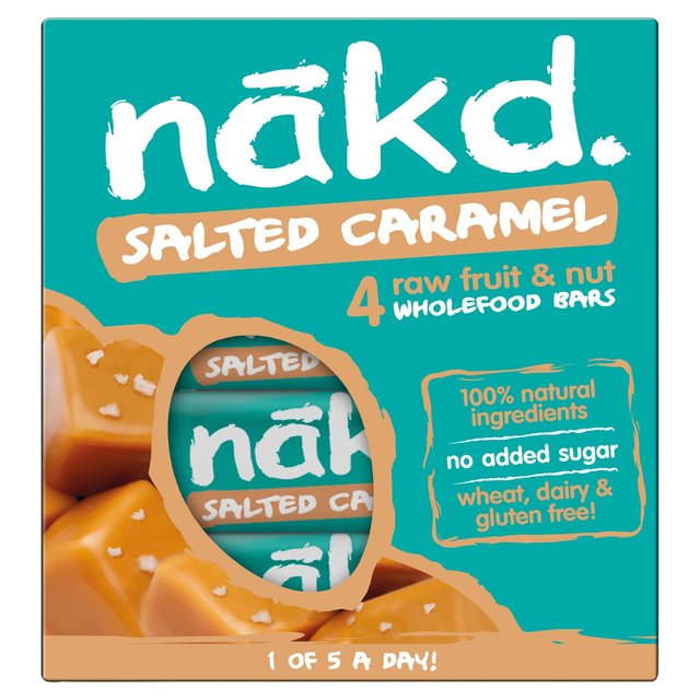 Nakd Salted Caramel Fruit & Nut Bars 4 x 35g