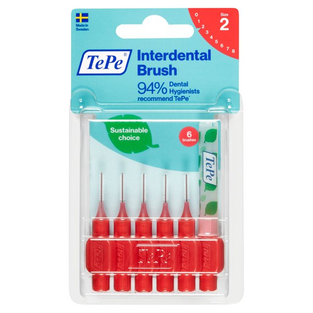 TePe Interdental Red Brush 0.5mm 6 per pack