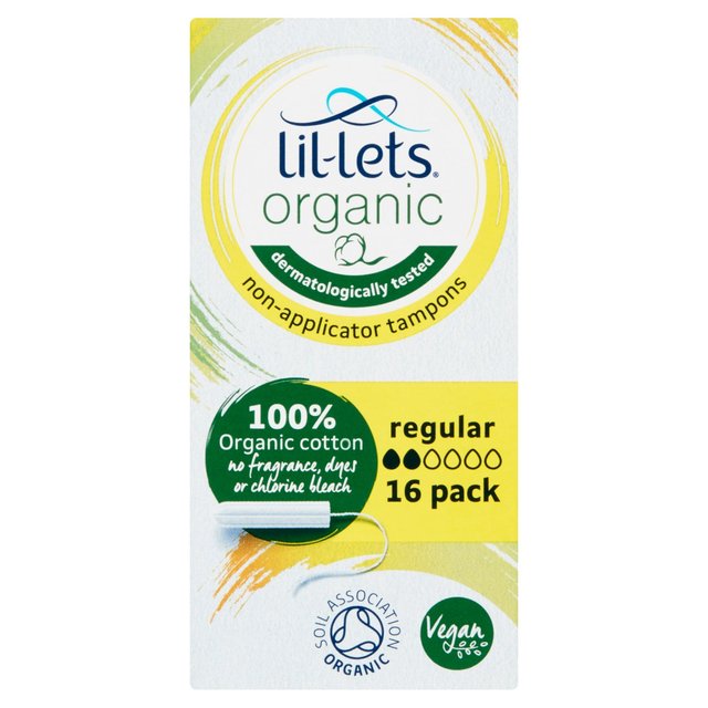 Lil-Lets Organic Non-Applicator Regular 16 per pack