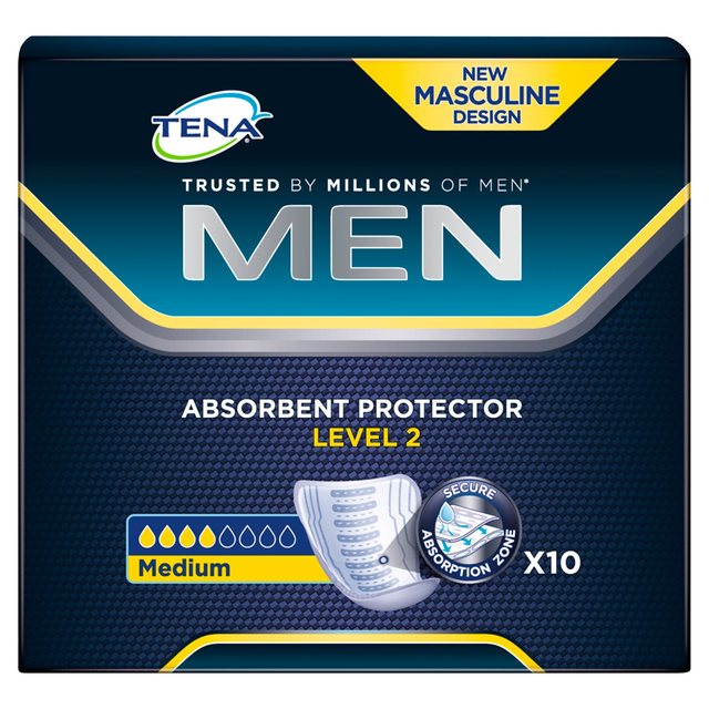 TENA Men Level 2 Incontinence Absorbent Protector 10 per pack