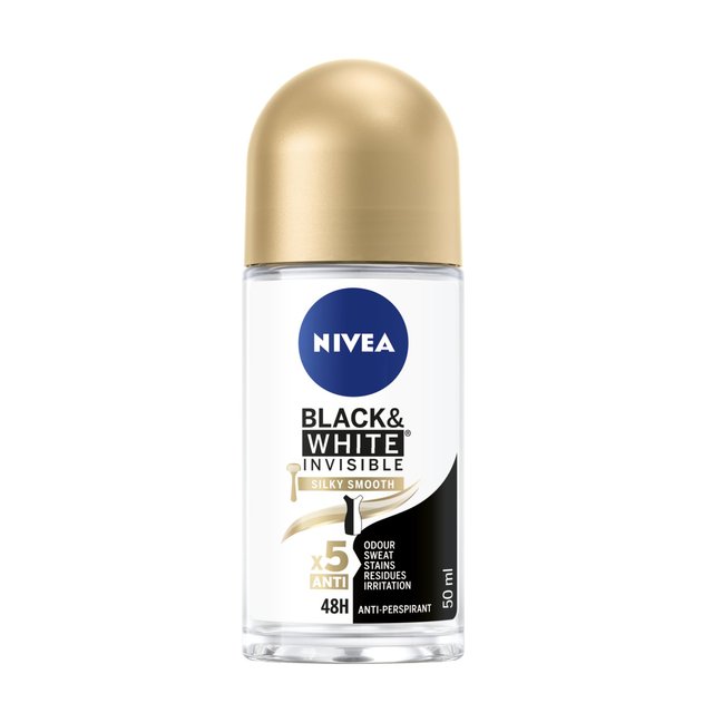 Nivea Invisible Black & White Silky Smooth Roll On Deodorant 50ml