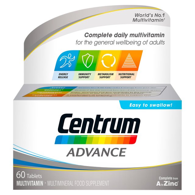 Centrum Advance Multivitamin tabletas 60 por paquete