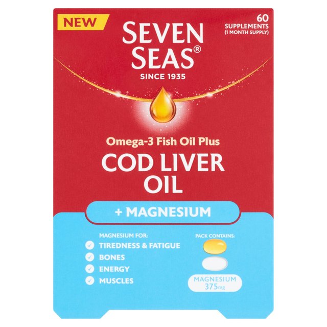 Seven Seas Cod Liver Oil Plus Magnesium 60 per pack