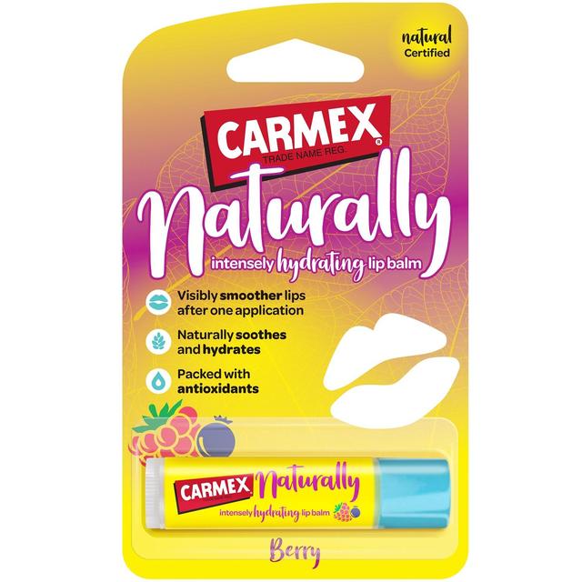 Carmex Naturally Intensely Hydrating Lip Balm Stick Berry 4.25g