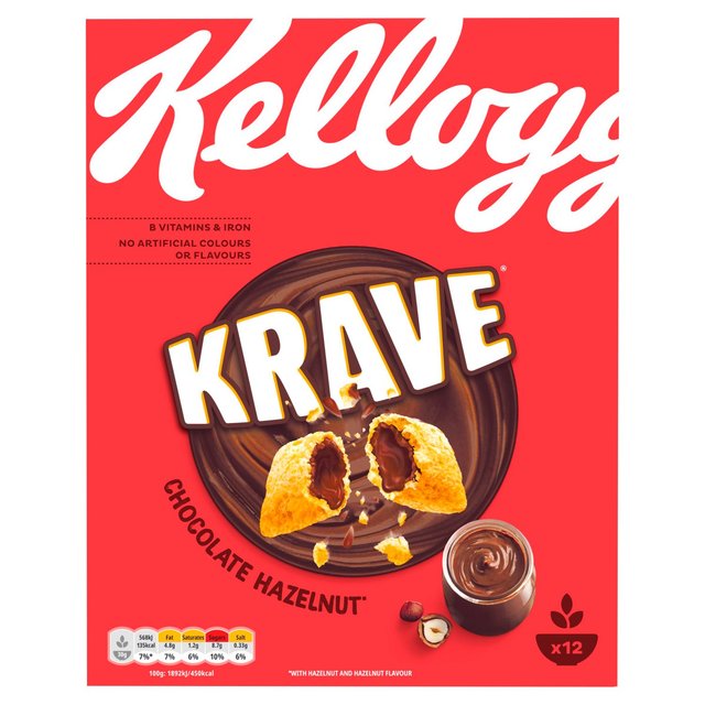 Kellogg's Krave Hazelnut Chocolate 375g