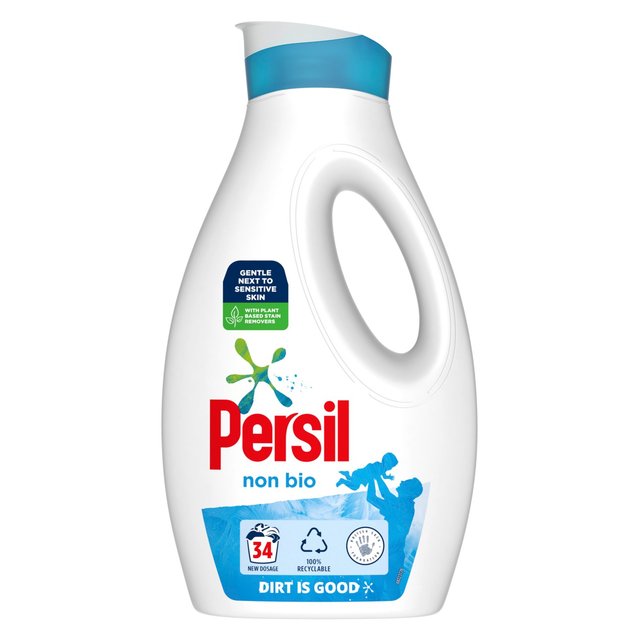 Persil Laundry Washing Liquid Detergent Non Bio 34 Wash 918ml