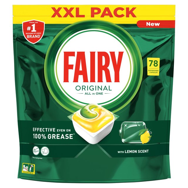 Fairy Automatic Dishwasher Tablets All In One Lemon 78 per pack