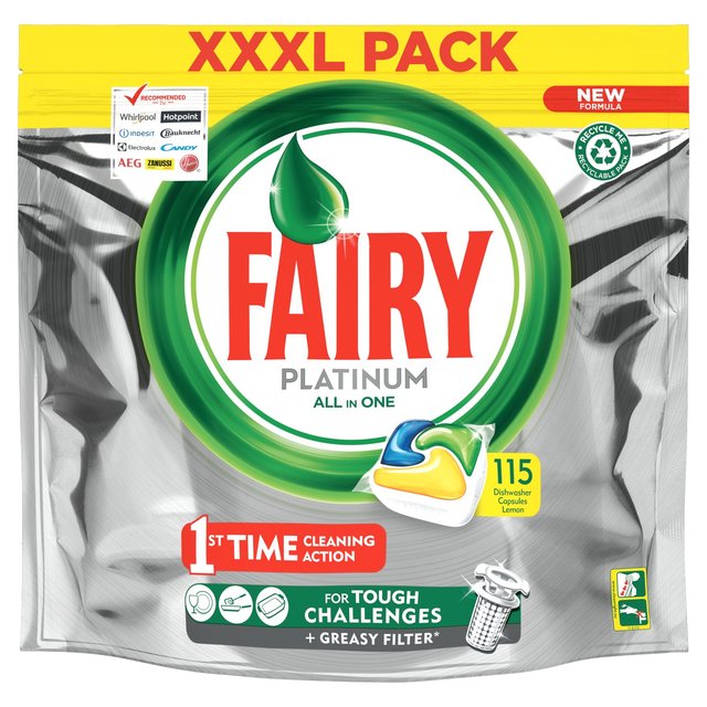 Fairy Automatische Geschirrspüler Tabletten Platinum Zitrone 115 pro Pack