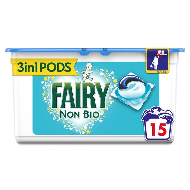 Fairy Non Bio Pods Washing Liquid Capsules for Sensitive Skin 15 per pack
