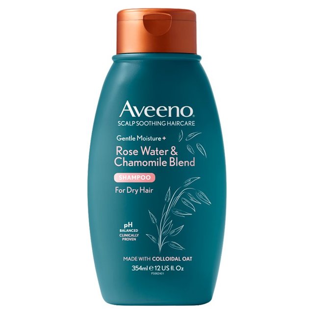 Coud chevelu Aveeno apaisant l'humidité douce shampooing de rose et de camomille 354 ml