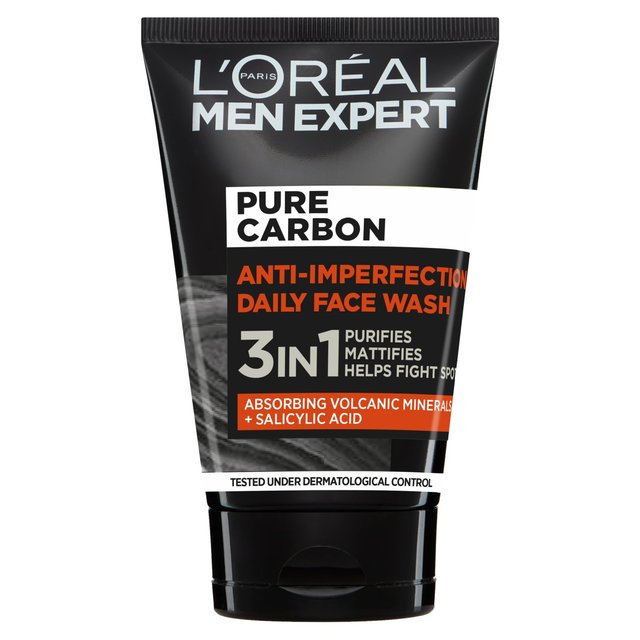 L'Oreal Männer Experte Pure Carbon 3 in 1 tägliche Gesichtswäsche 100 ml