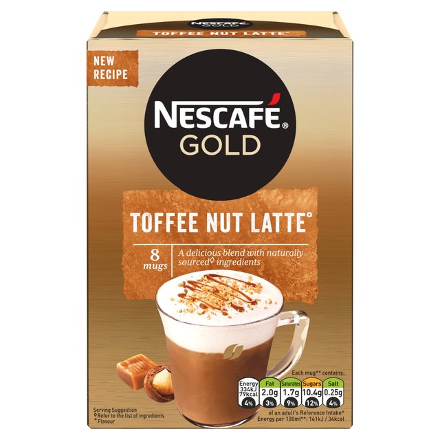 Nescafe Gold Toffee Nut Latte 8 per pack