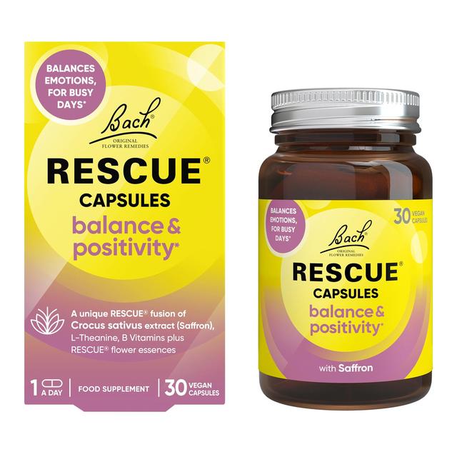 Bach Flower Remedies Balance & Positivity Rescue Capsules 30 per pack