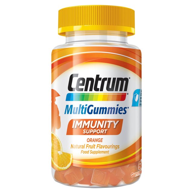 Soporte de inmunidad de Orange Multigummies de Centrum 60 por paquete