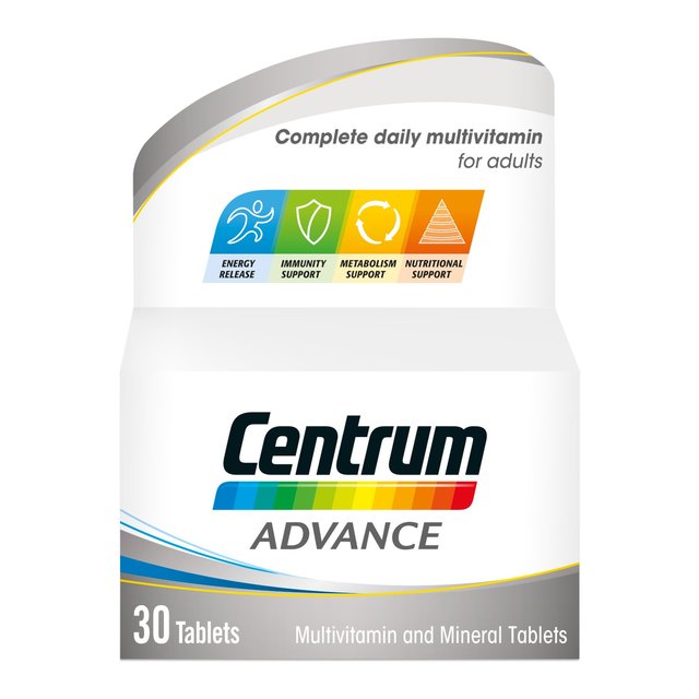 Centrum Advance Multivitamin Supplement tabletas 30 por paquete