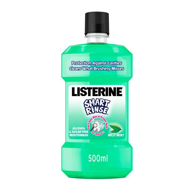 Listerine Smart Rinse MINT MINT POUR LES ENFANTS 6+ 500 ML
