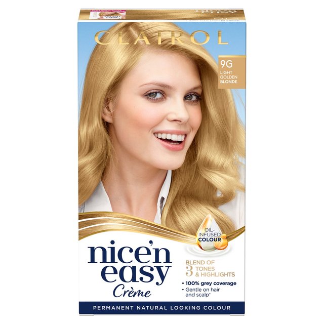Clairol Nice'n Easy Hair Dye 9G Light Golden Blonde