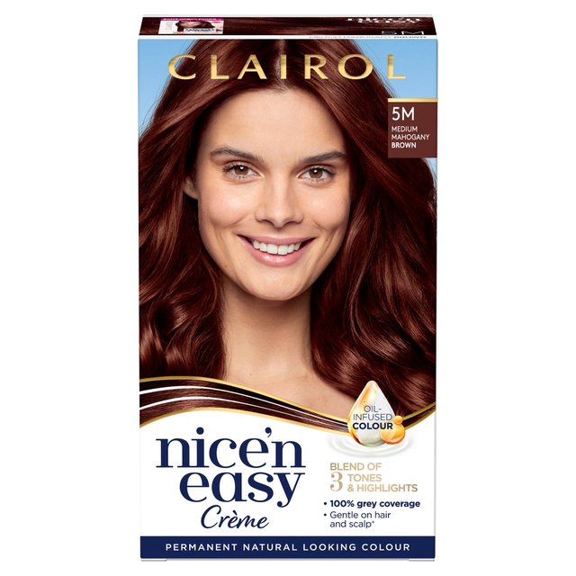 Clairol Nice'n Easy Hair Dye 5m Medium Mahogany Brown