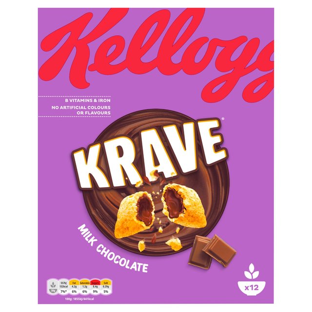 Kellogg's Krave Breakfast Cereal, 7 Vitamins and Minerals