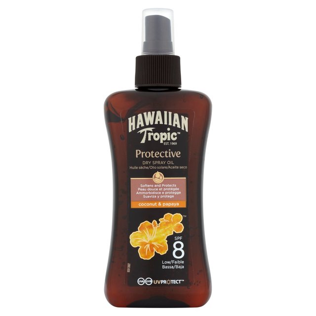 Hawaiian Tropic SPF 8 Protection à pulvérisation sèche Huile de soleil 200 ml