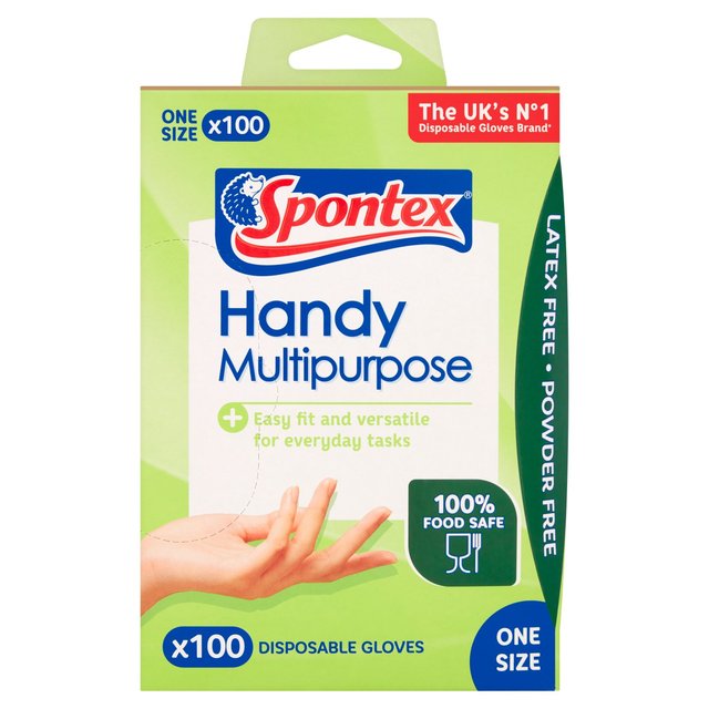 Spontex Handy Multi-Purpose Disposable Gloves 100 per pack