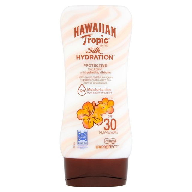 Hawaiian Tropic SPF 30 Hidratación Seda Loción Solar 180ml 