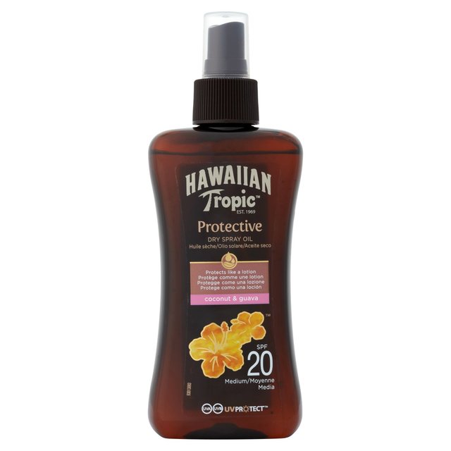 Hawaiian Tropic SPF 20 Protective Dry Oil Sun Spray 200ml