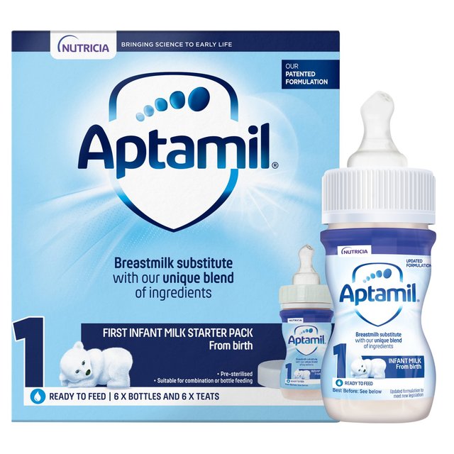 Aptamil 1 First Baby Milk Formula Starter Pack From Birth 6 x 70ml