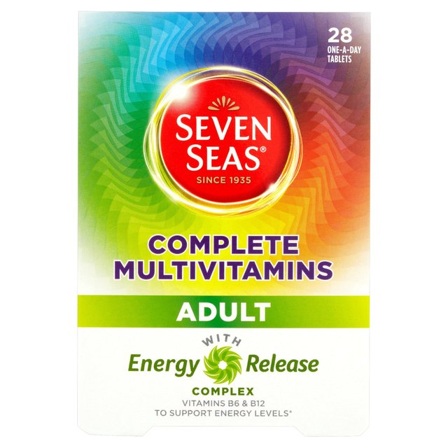 Sieben Meere Erwachsene komplette Multivitamine -Tabletten 28 pro Pack