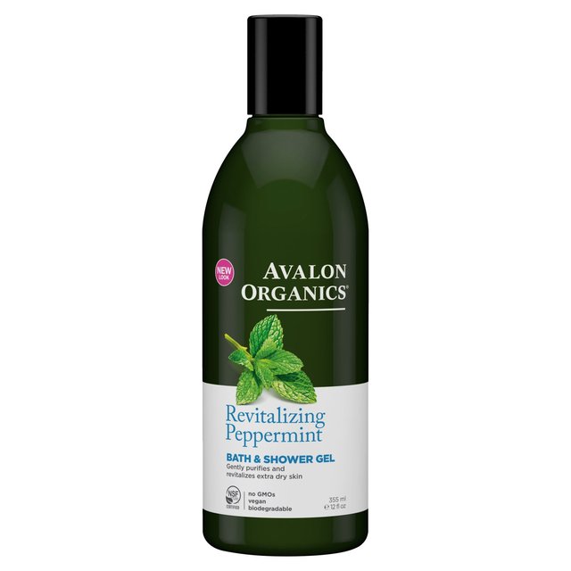 Avalon Organic Peppermint Bath & Shower Gel Vegan 355ml