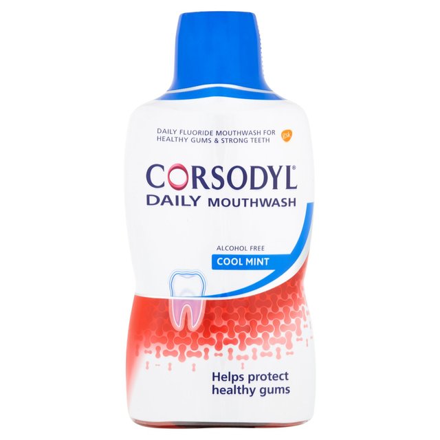 Corsodyl Gum Care Mouthwash Alcohol Free Daily Cool Mint 500ml