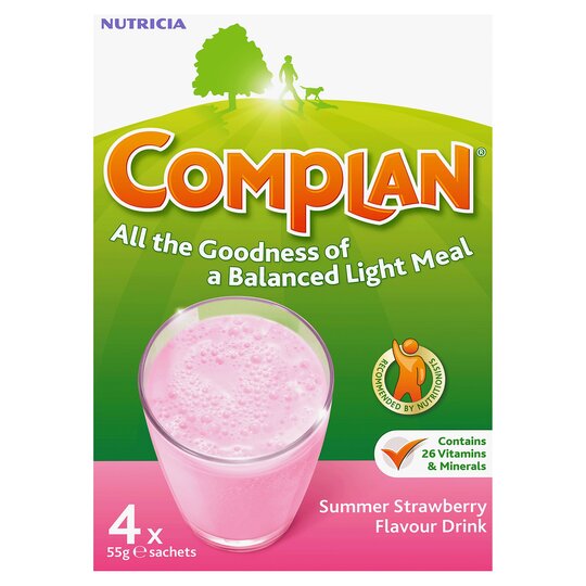 Complan Nutritional Drink Strawberry 4 x 55g