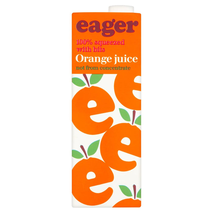 Eager Orange Juice with Bits Not From Concentrate 1L