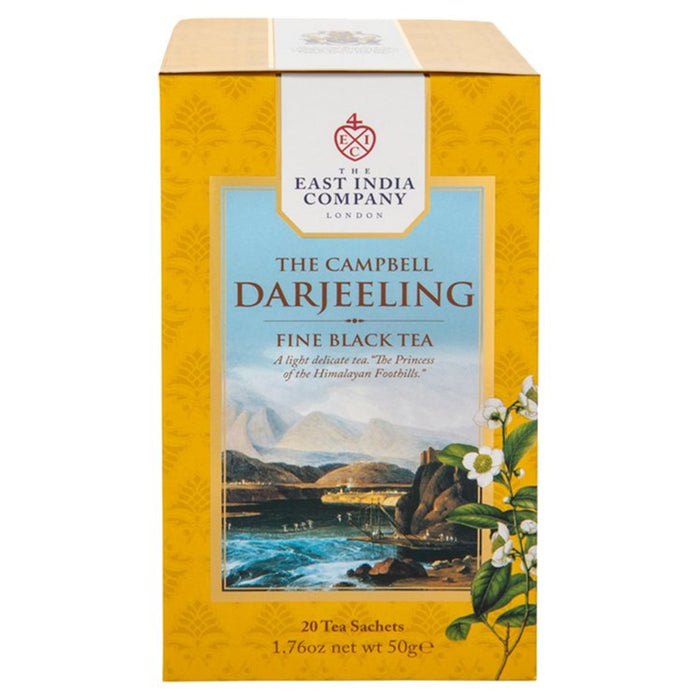 The East India Company Campbell Darjeeling Black Tea Sachets 20 par paquet