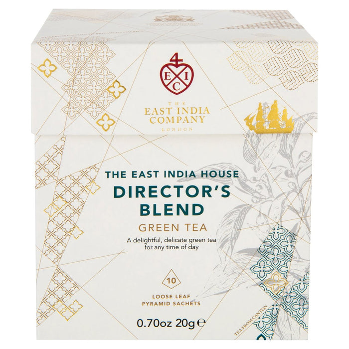 Die Pyramid -Taschen des East India Company Director's Blend Green Tea 10 pro Packung