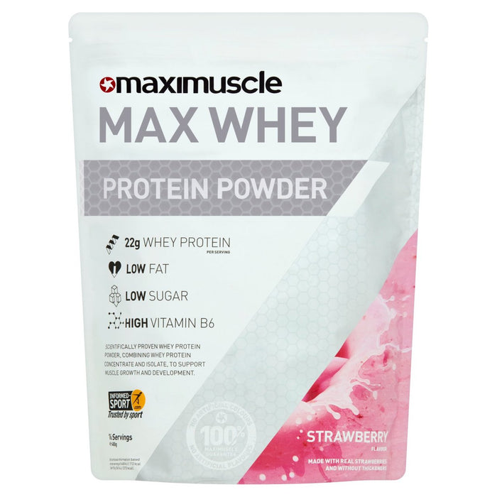 Maximuscle Strawberry Max Moly Protein Powder 480g