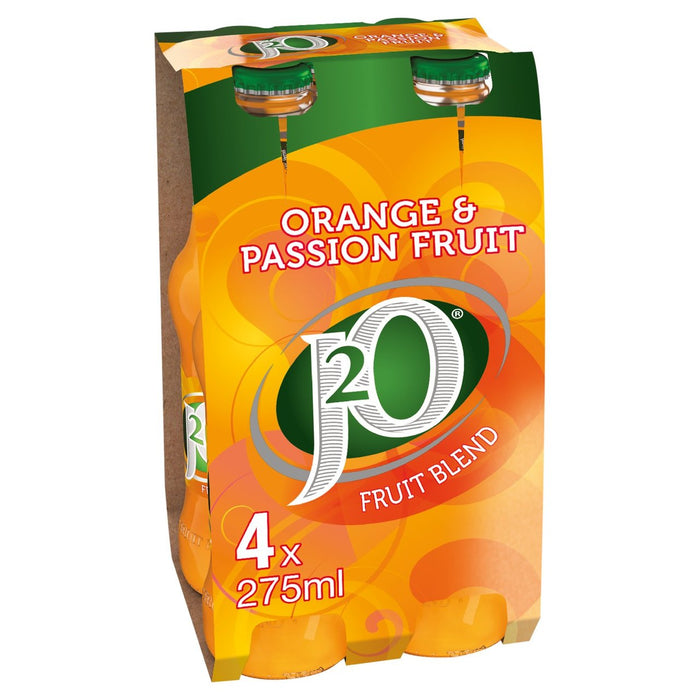 J2O Naranja y Fruta de Pasión 4 x 275ml